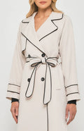 Contrast Longline Trench Coat