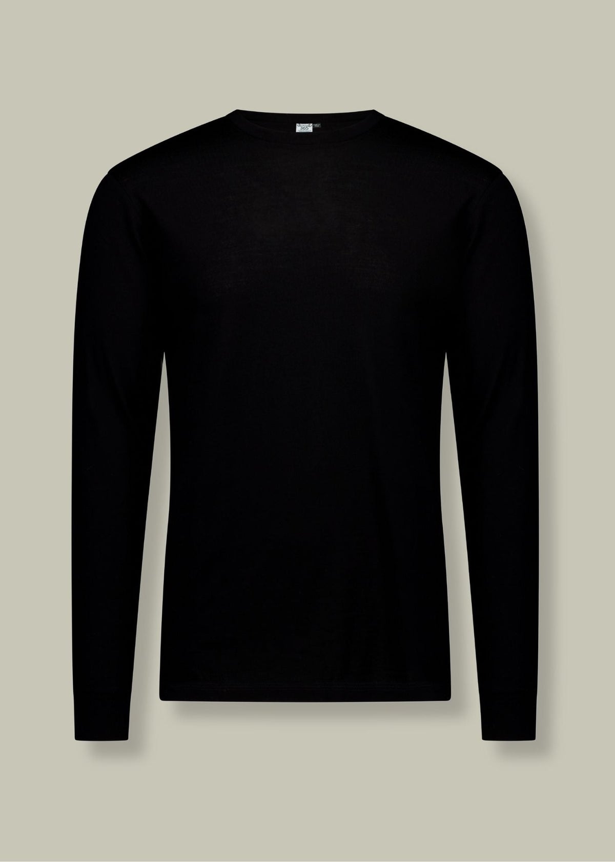 Men's Standard Long Sleeve - 100% Merino Wool, Black