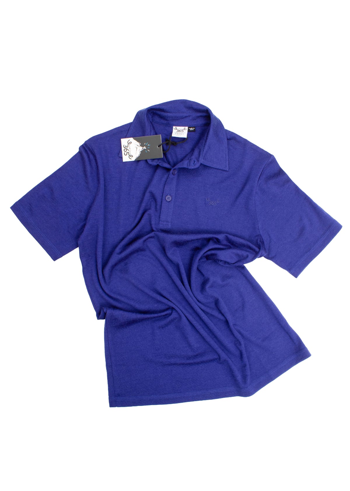 Men's Polo - 100% Merino Wool, Cobalt